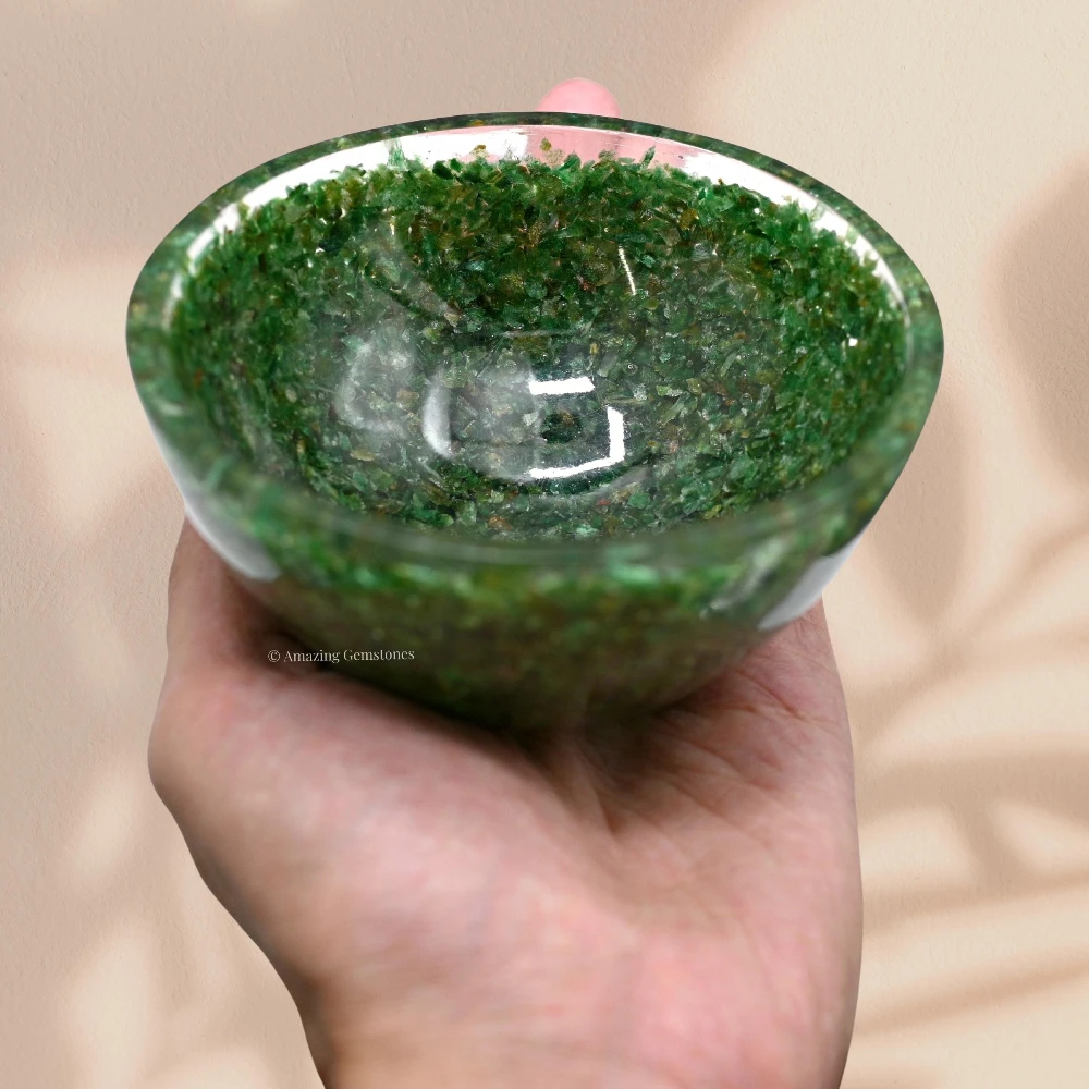 Green Aventurine Crystal Orgone Bowl (4 Inch)