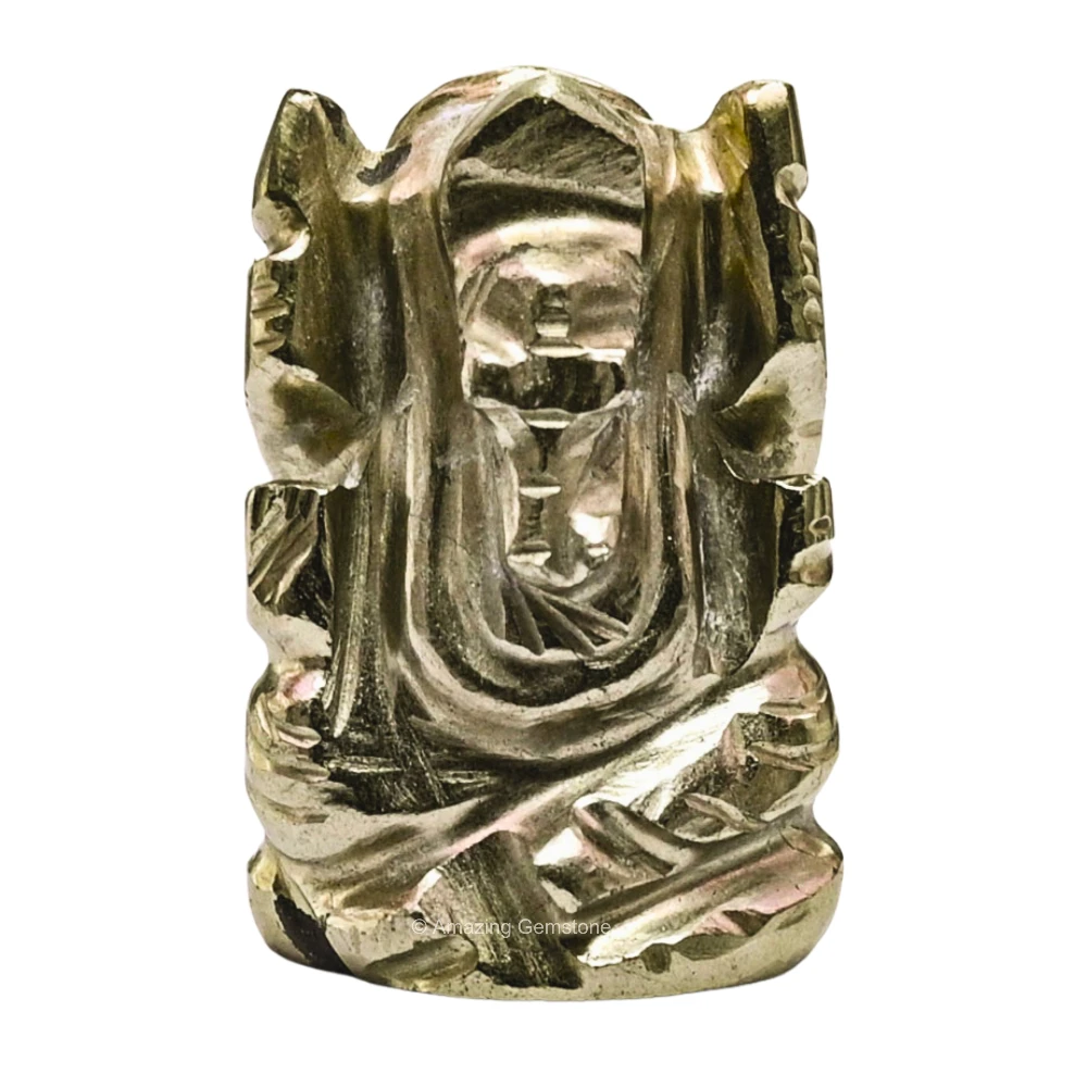 Pyrite Ganesha Crystal Idol