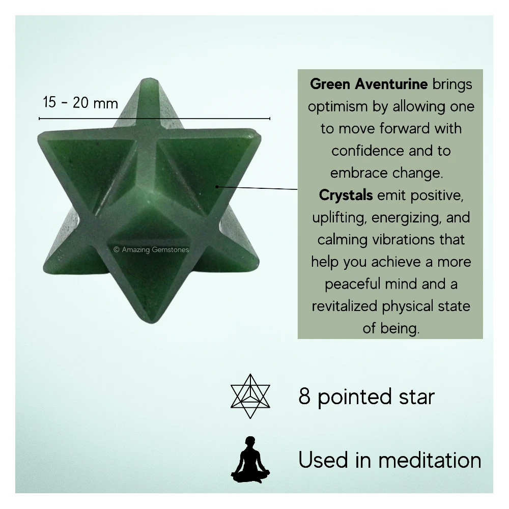 Dark Green Aventurine Merkaba (15-20 mm)