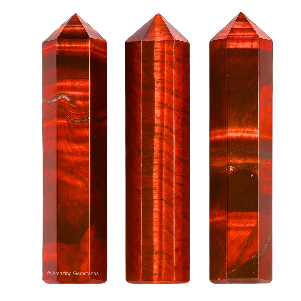 Red Tiger Eye Pencil Points (Set of 50)