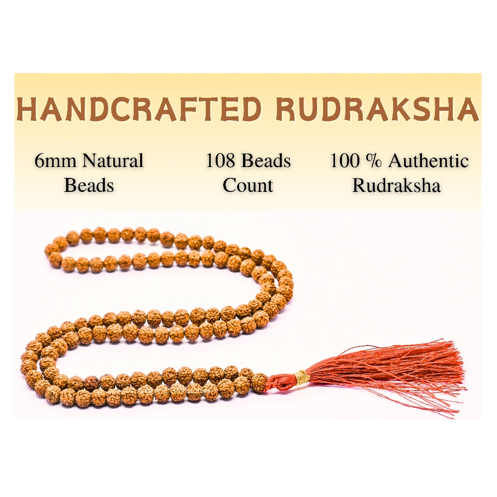 6mm Rudraksha Mala (Without Knot)