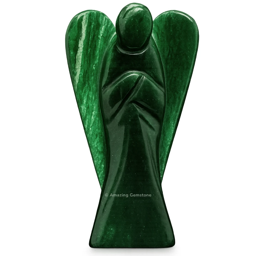 Green Aventurine Angel Figurine (3 Inch)