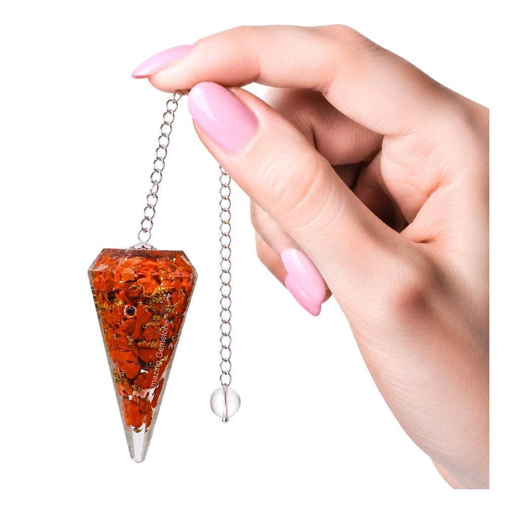 Red Jasper Orgone Pendulum