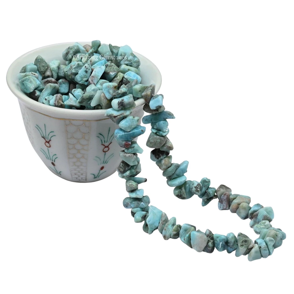 Larimar Chips - Pre Drilled