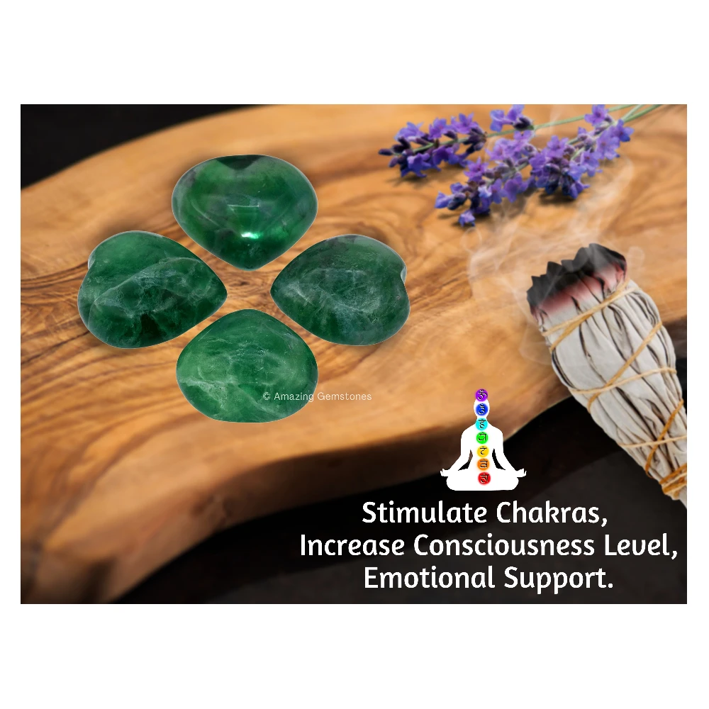 Green Fluorite Heart