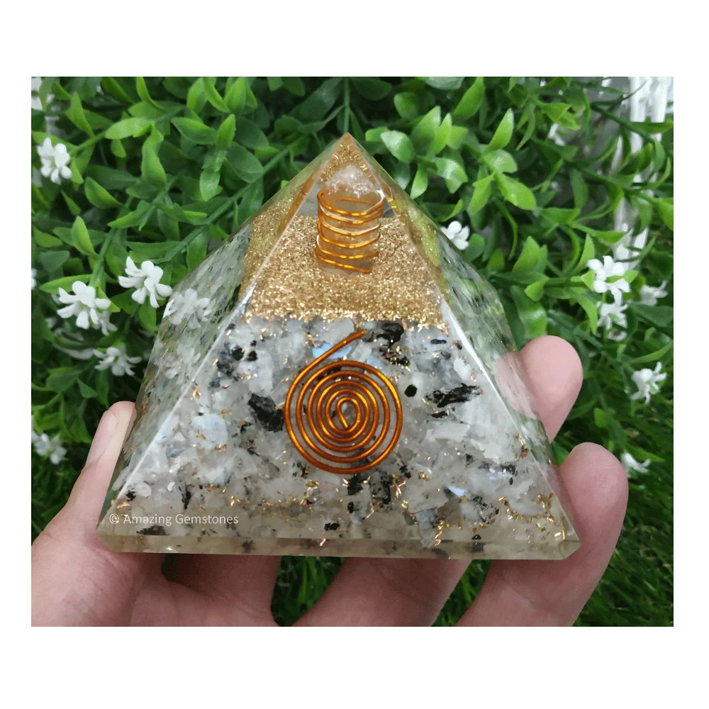 Rainbow Moonstone Orgone Pyramid