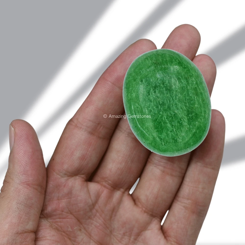 Green Strawberry Quartz Palm Stone