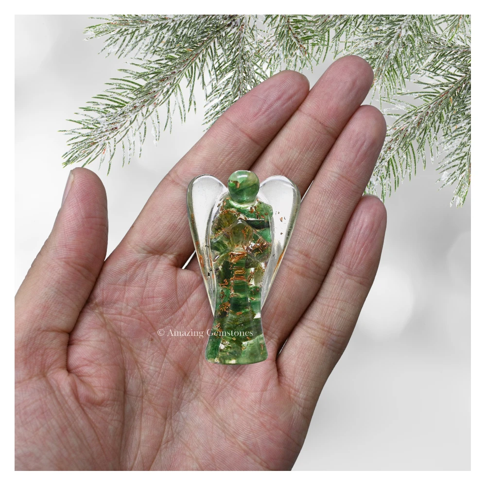 Green Aventurine Orgone Angel Figurine (2 Inch)
