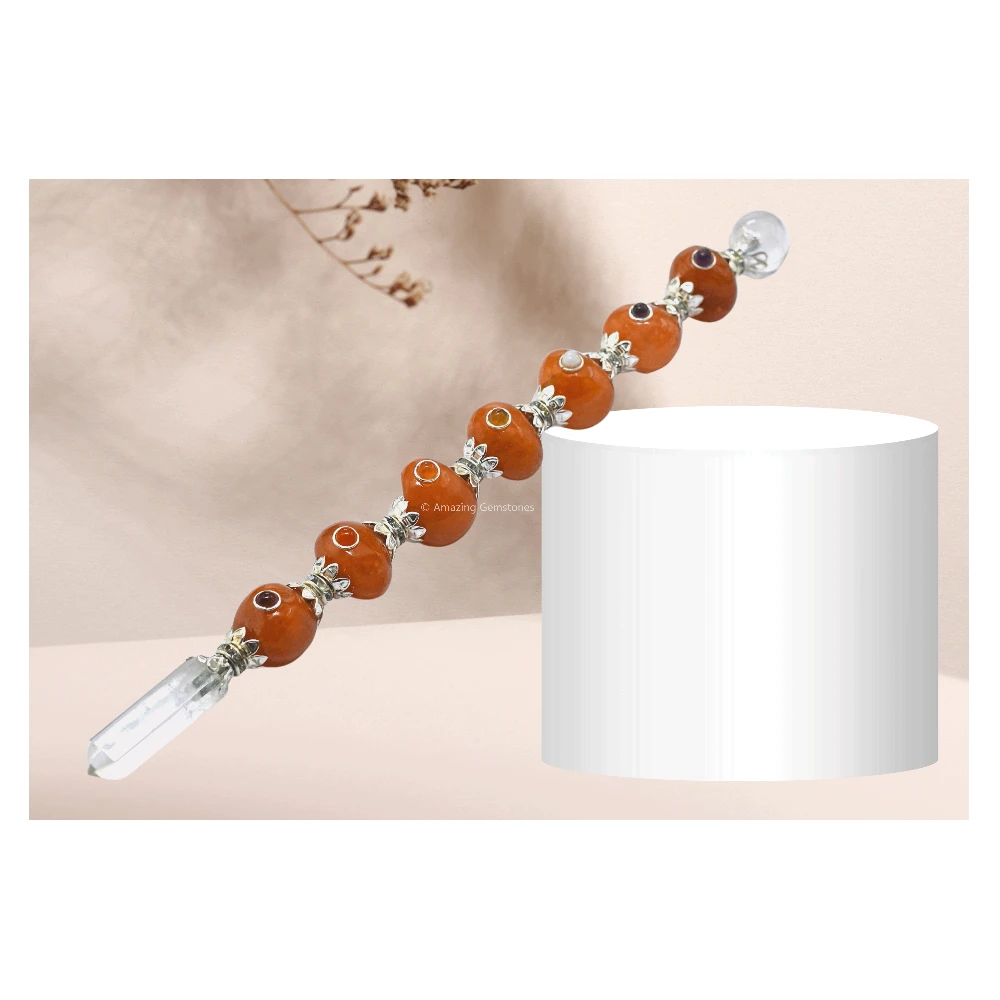 Red Aventurine Tumbled Healing Crystal Wand