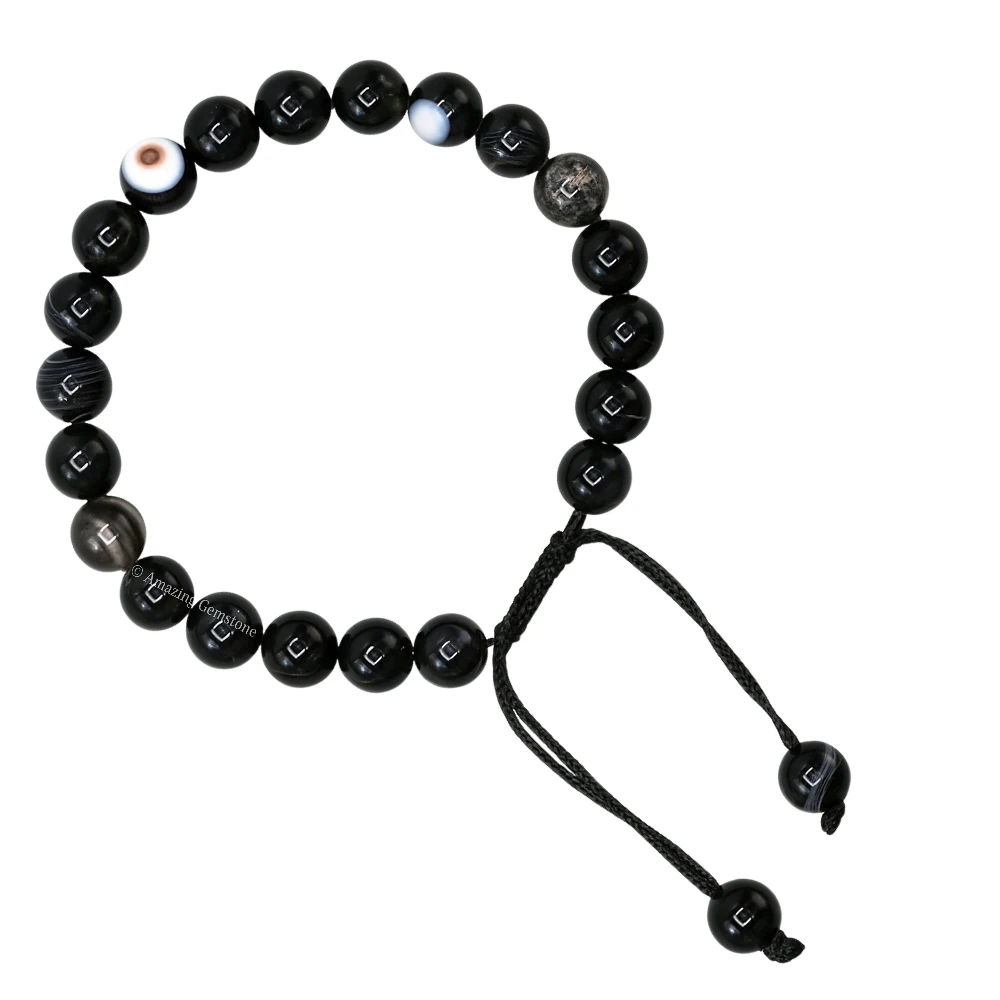 Black Bended Bracelet (Adjustable)