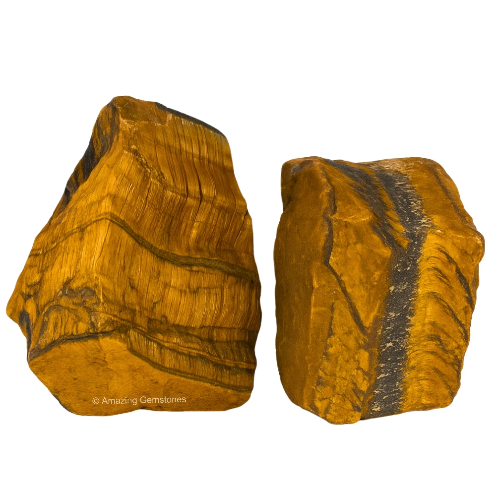 Tiger Eye Raw Crystals (2 Pieces)