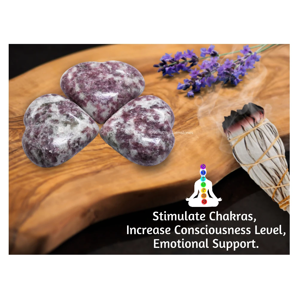 Lepidolite Heart