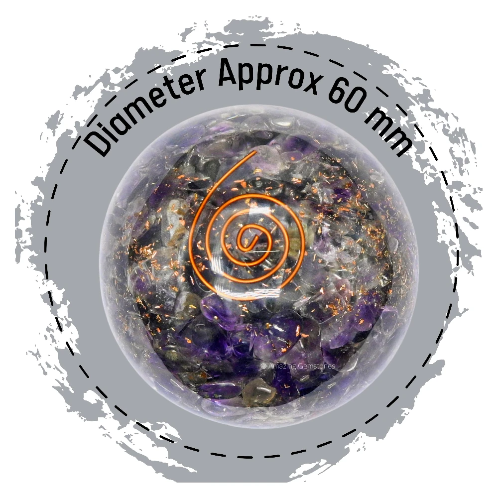Amethyst Orgone Sphere (2.5 Inch)