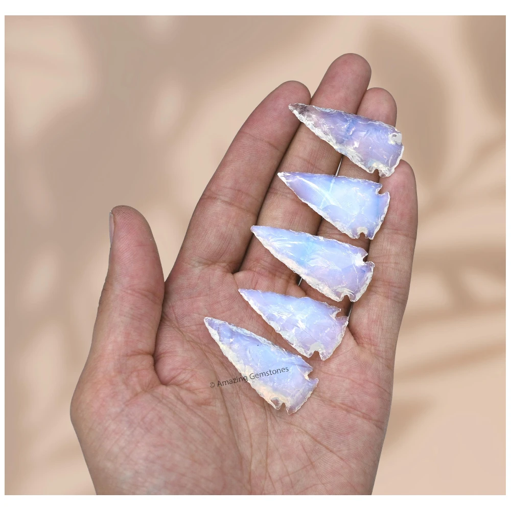 Opalite Crystal Arrowhead - 1" to 1.5" (5 Pieces)