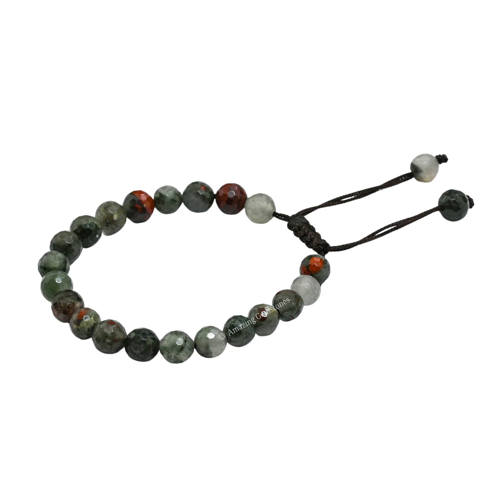 African Bloodstone Bracelet (Faceted-Adjustable)