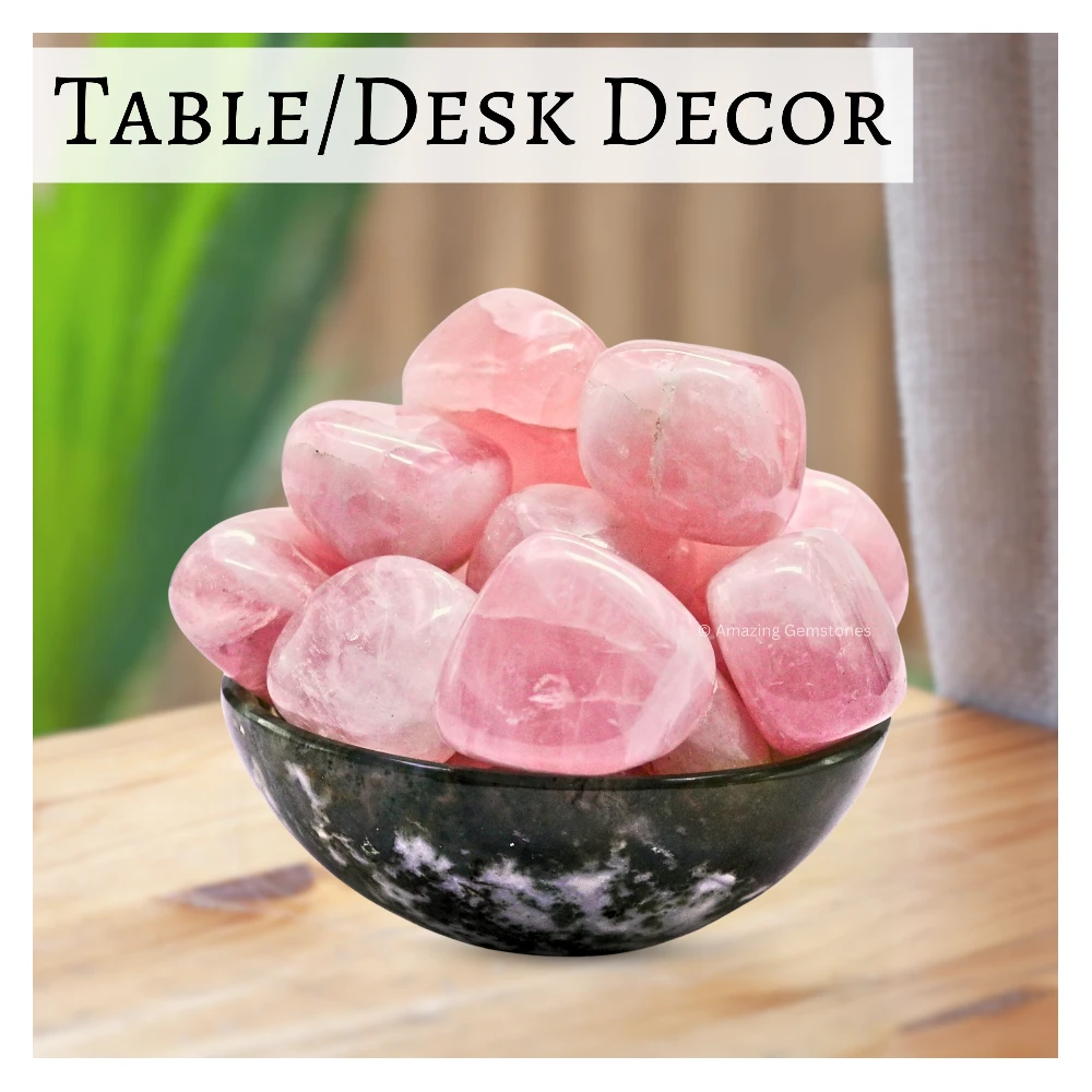 Tumbled Star Rose Quartz Crystals Stones (1000+ Carats)