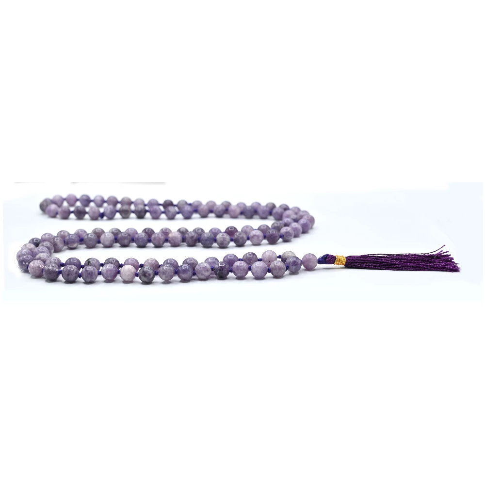 Lepidolite Mala (Hand Knotted)