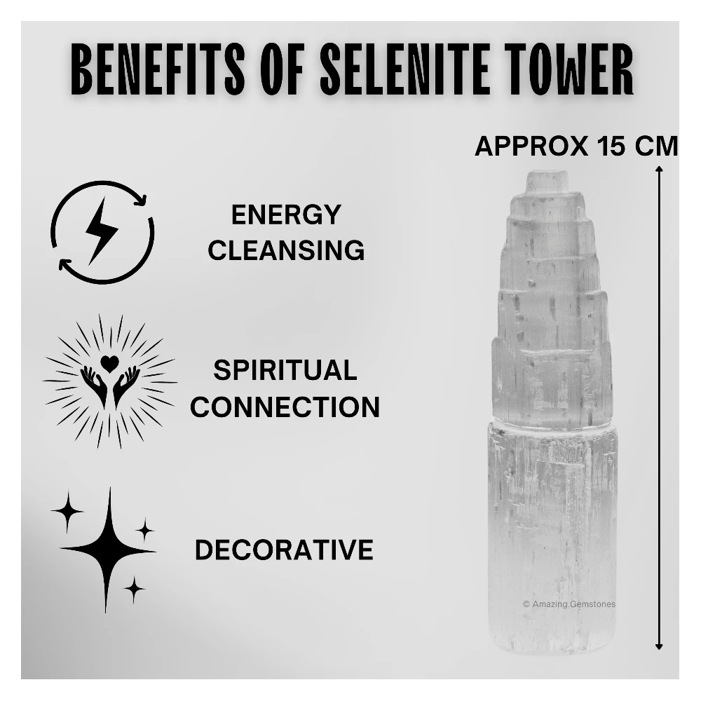 Natural Selenite Tower (15 cm)