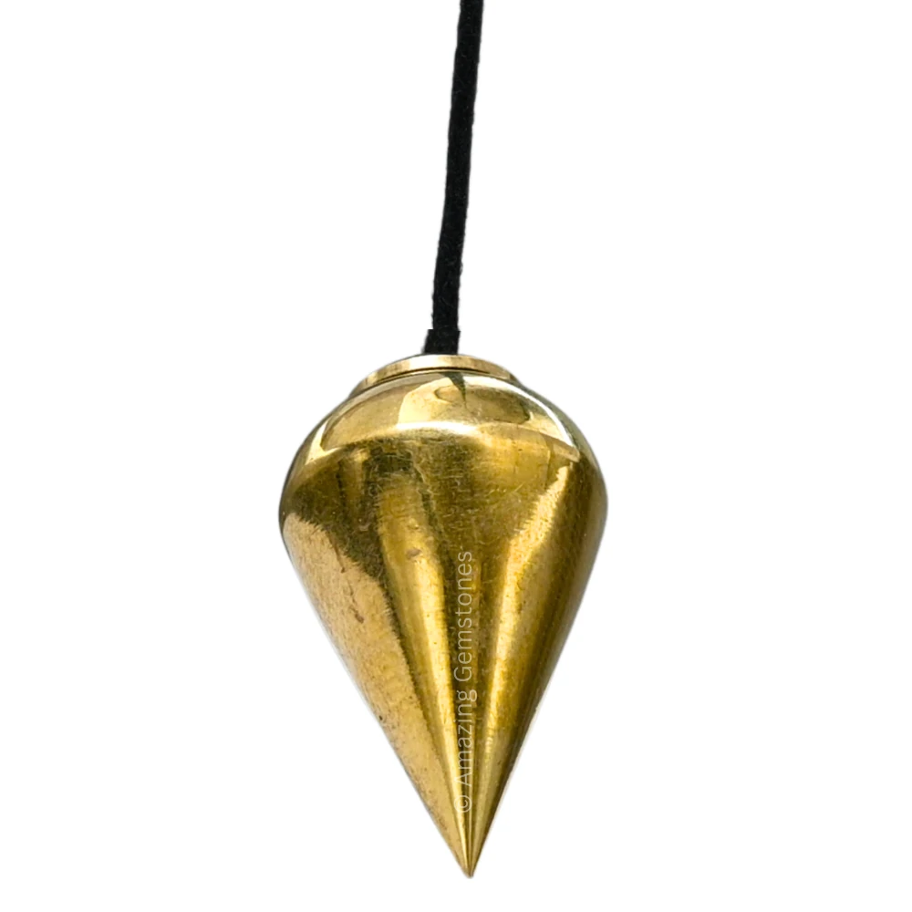Copper Metal Pendulum - Gold Dome Cone (MP87)