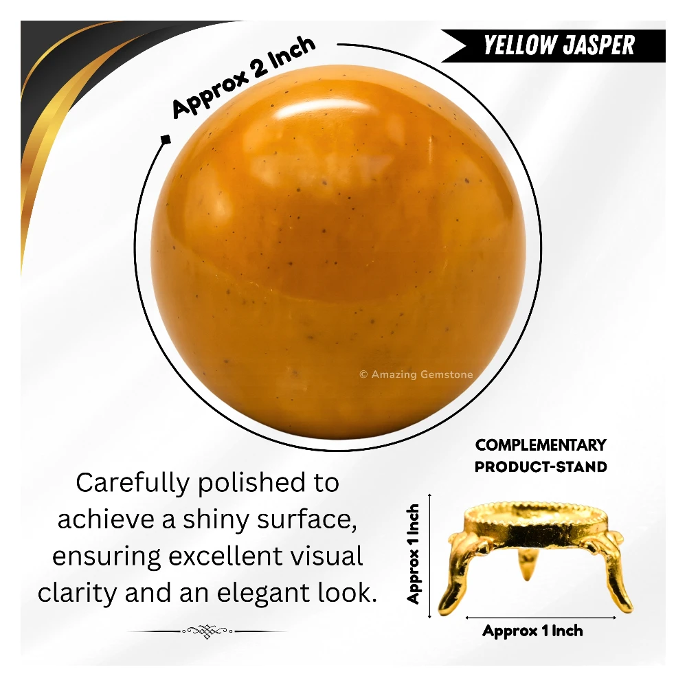 Yellow Jasper Sphere (2 Inch)