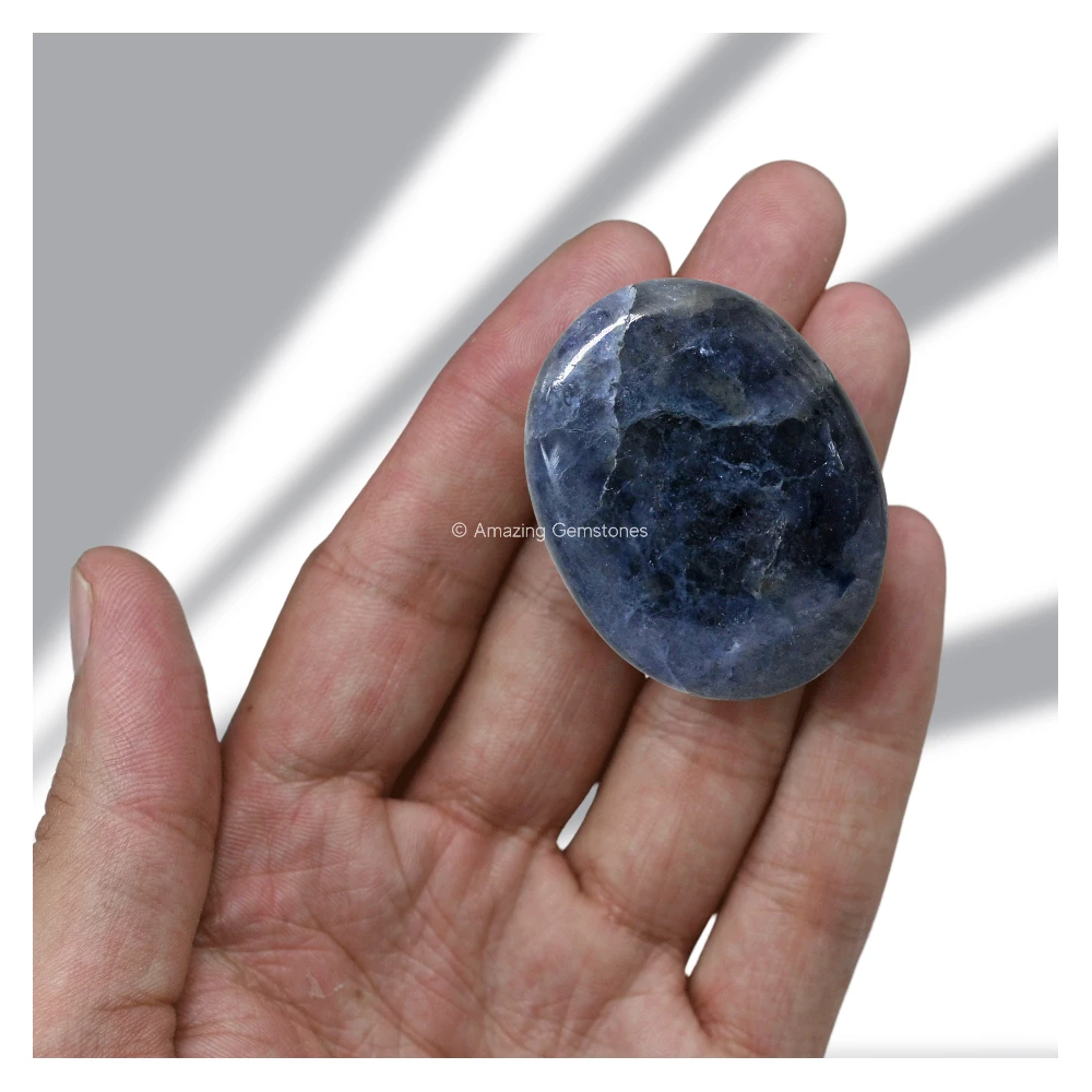 Iolite Palm Stone