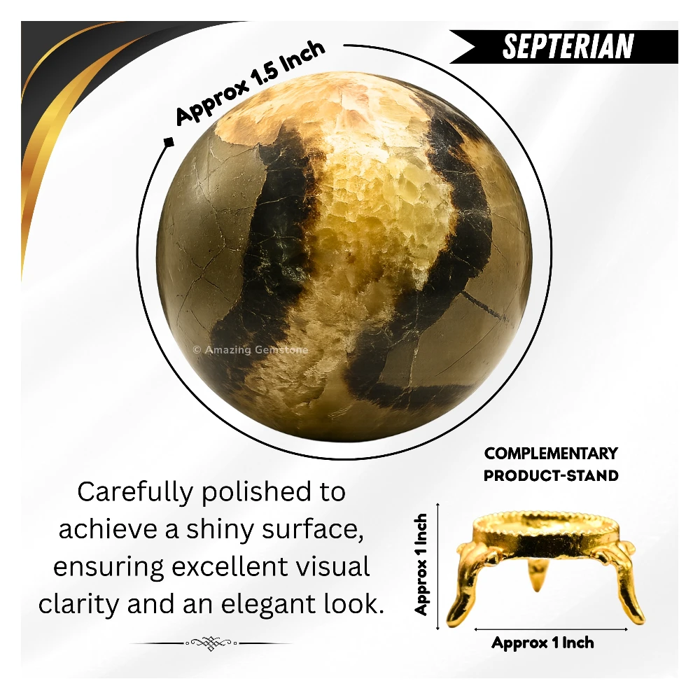 Septarian Sphere (1.5 Inch)