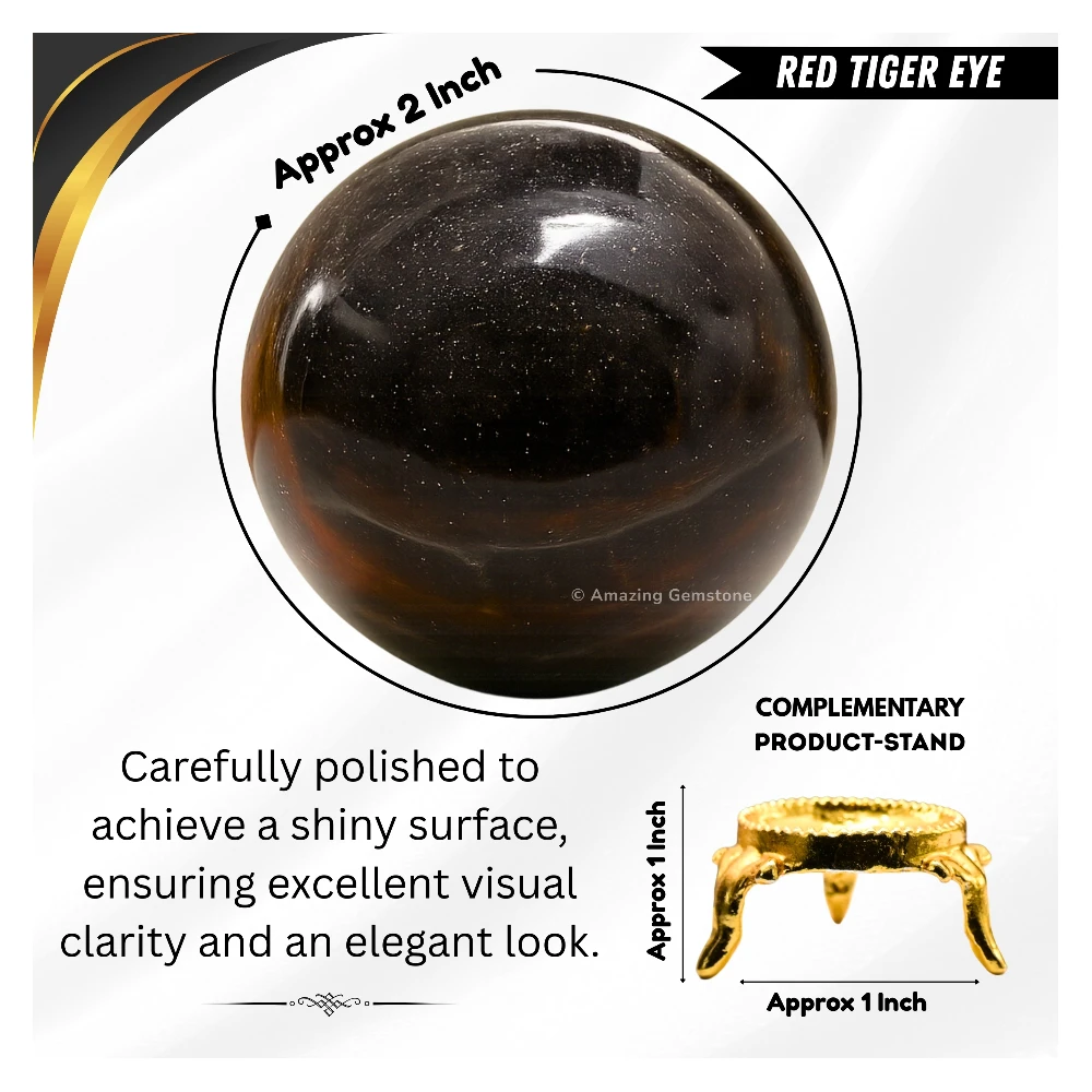 Red Tiger Eye Sphere (2 Inch)
