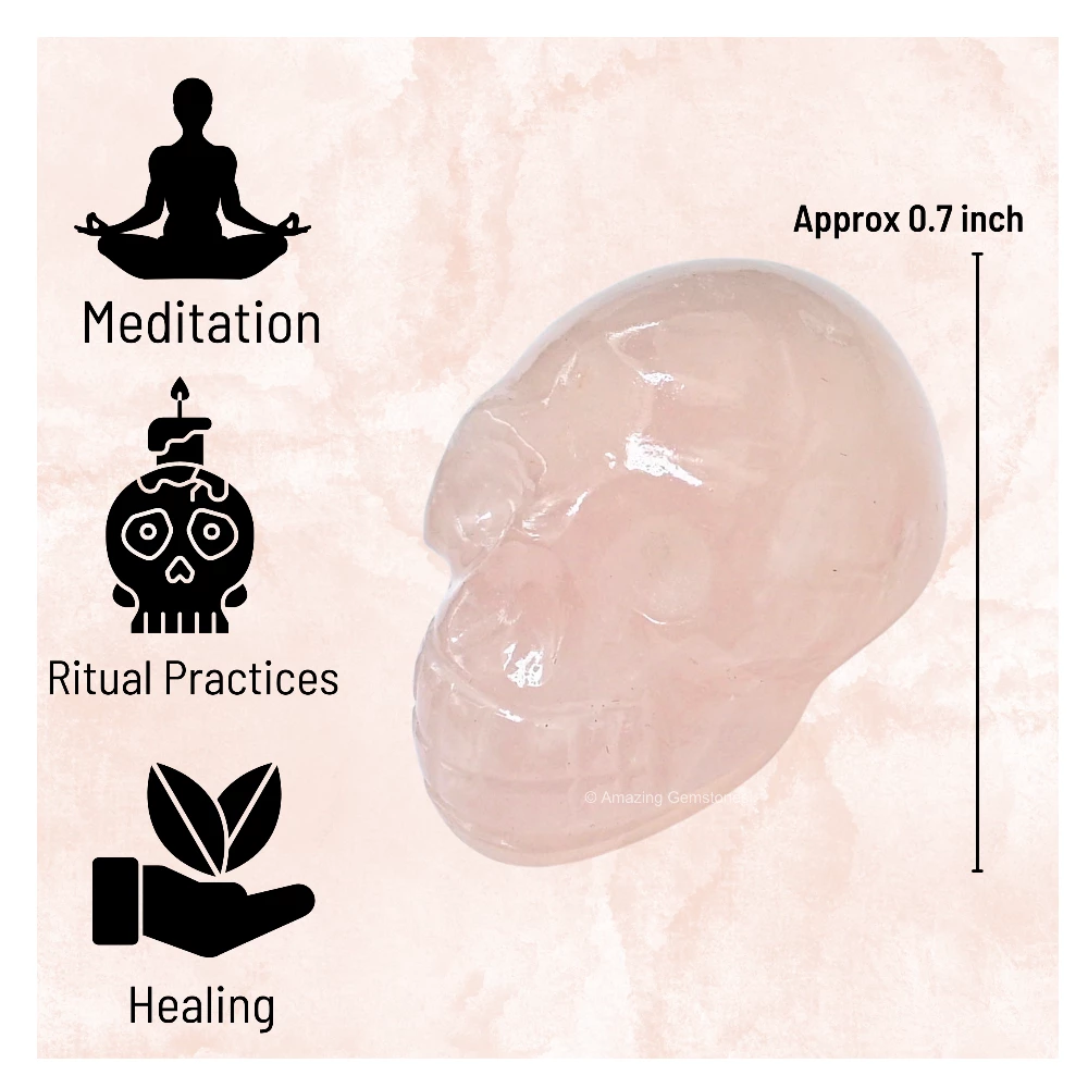 Rose Quartz Skull
