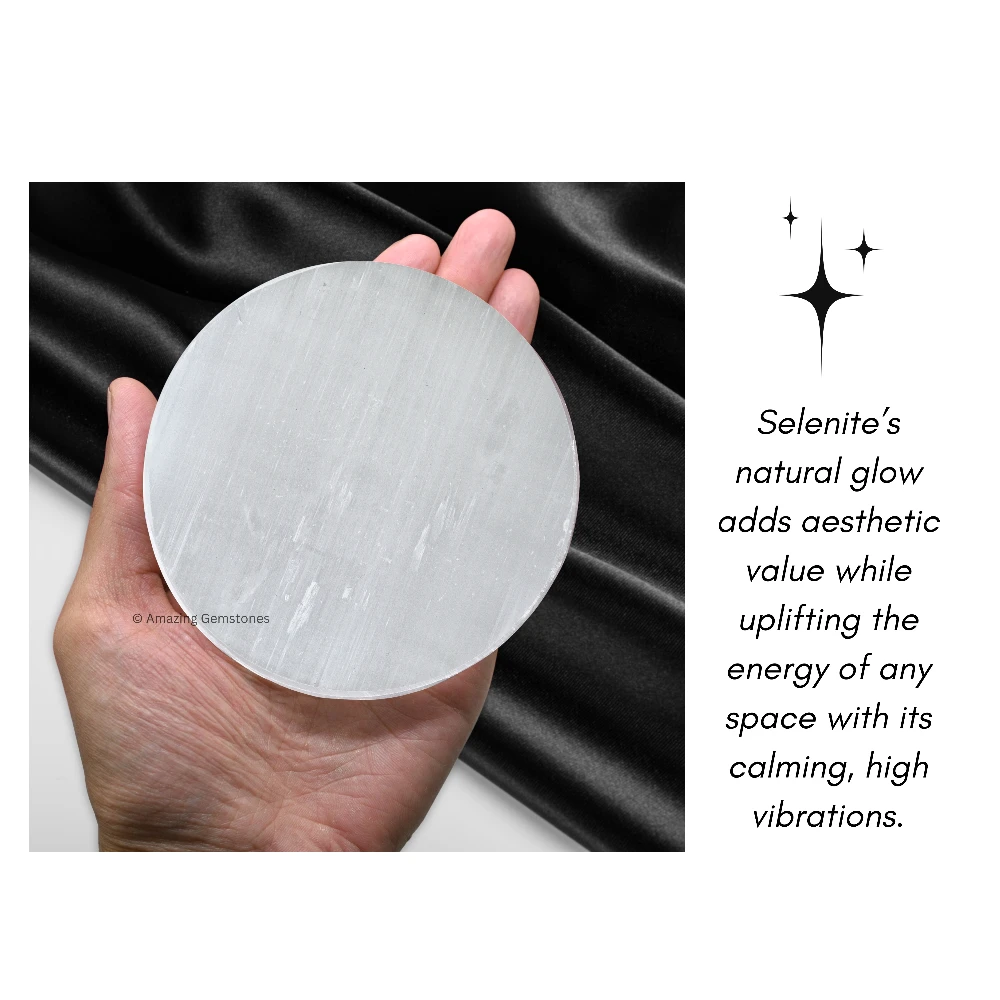 Selenite Charging Plate for Crystals (4 Inch)