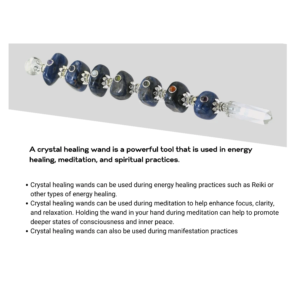 Sodalite Tumbled Healing Crystal Wand
