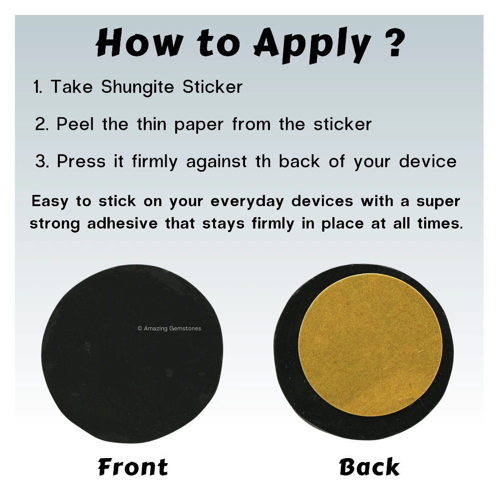 Round Shungite Phone Sticker (Pack of 2)