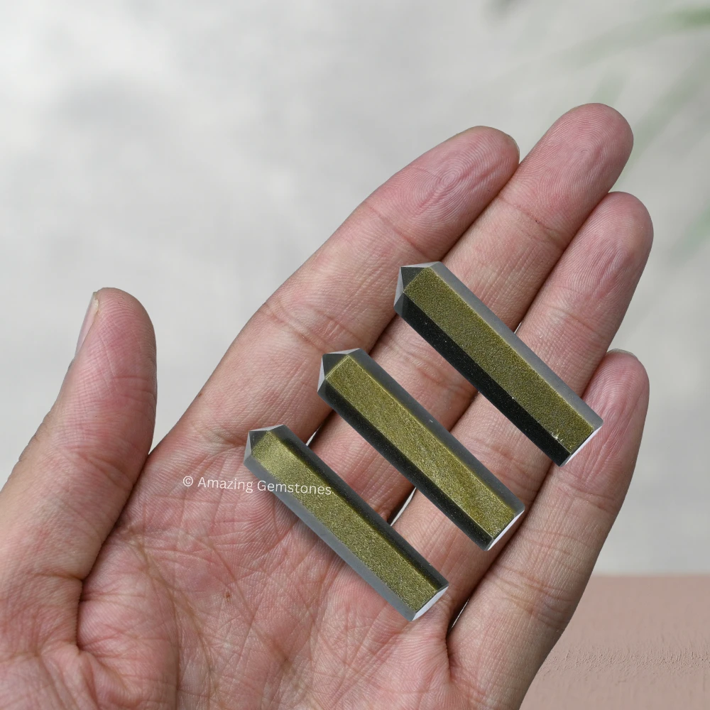 Gold Sheen Obsidian Pencil Points (Set of 50)