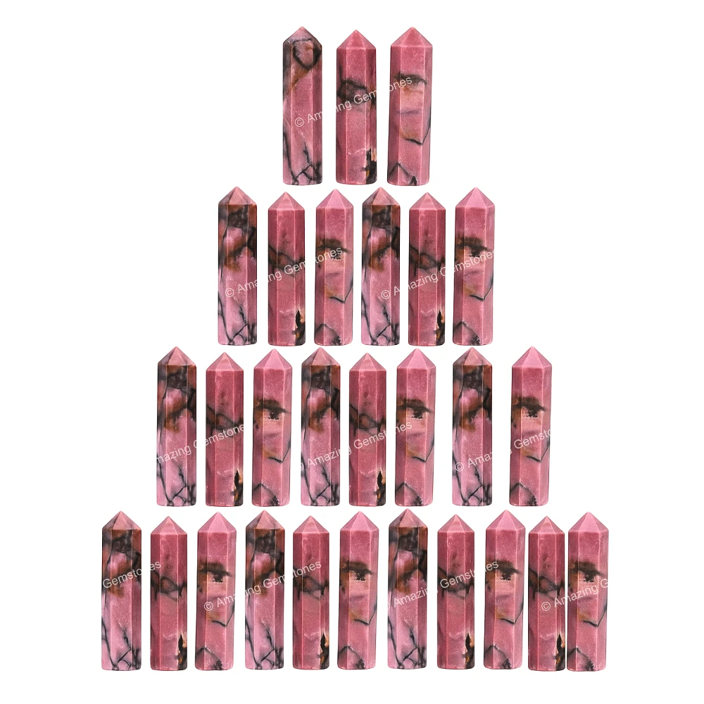 Rhodonite Pencil Points (Set of 3)