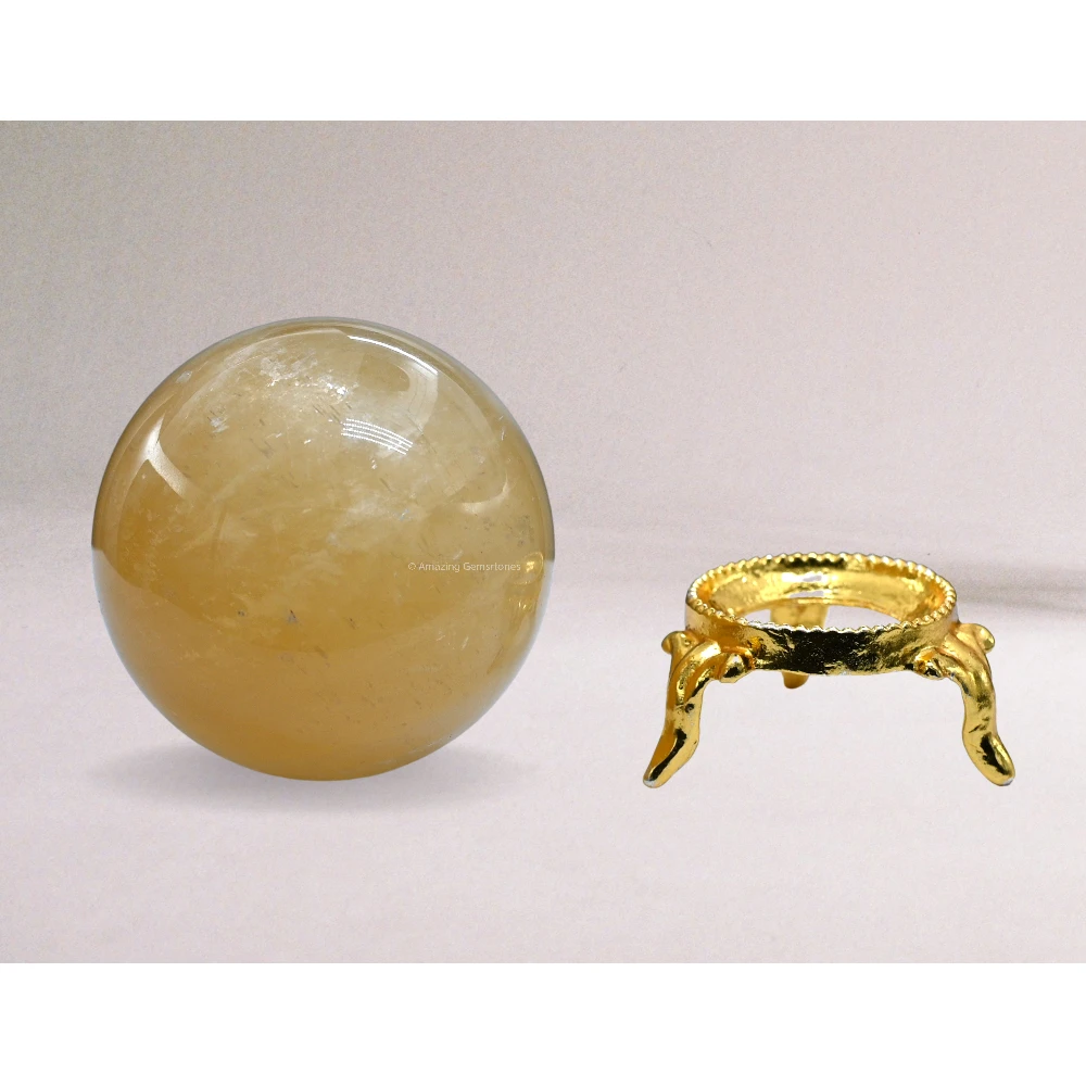 Yellow Calcite Sphere (2 Inch)