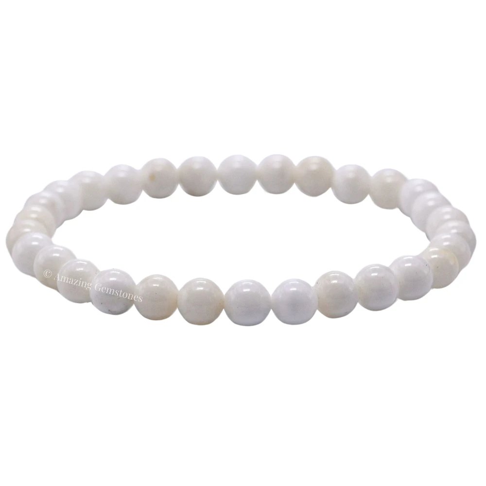Mother of Pearl Healing Crystal Bracelets - 6mm Beads
