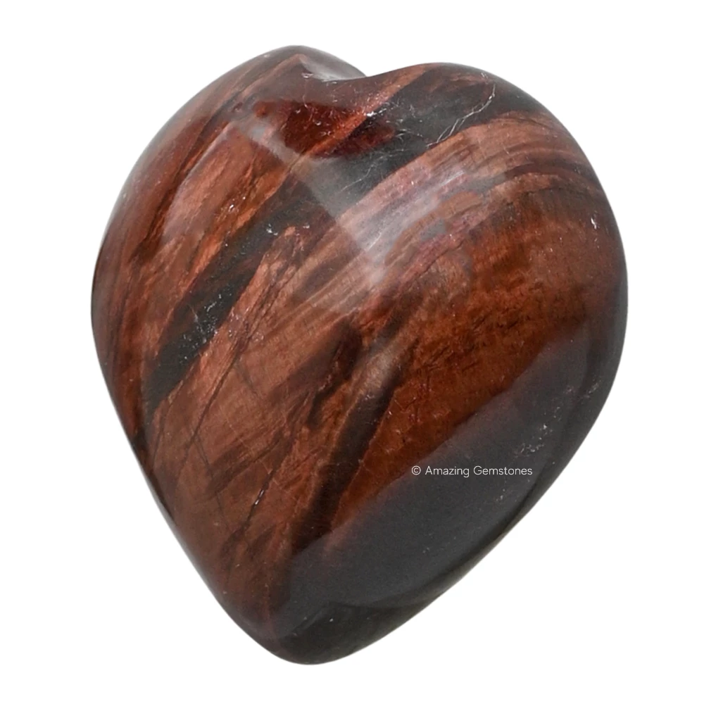 Red Tiger Eye Heart