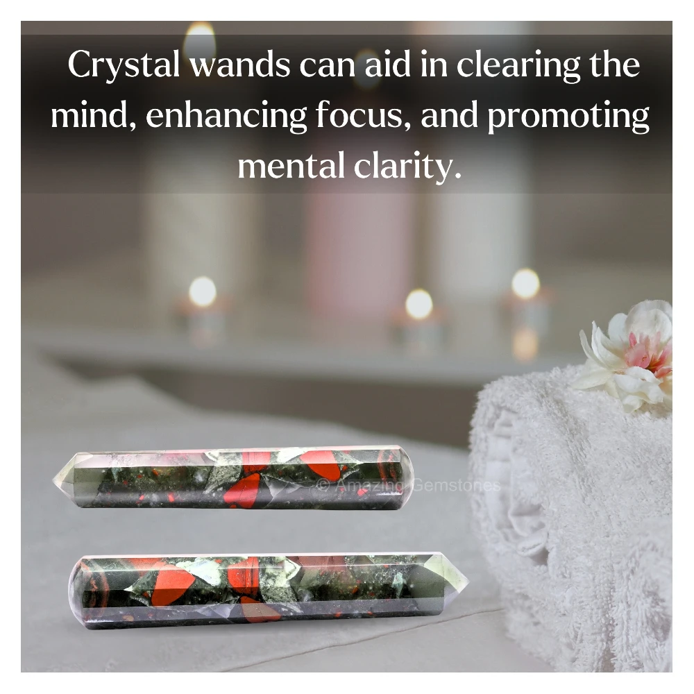 African Bloodstone Wand (Faceted)
