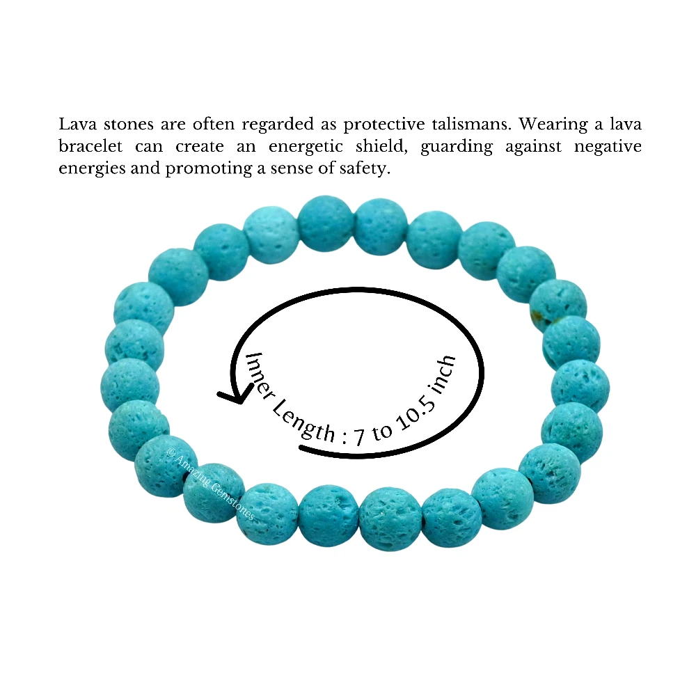 Turquoise Lava Bracelet (Strechable)