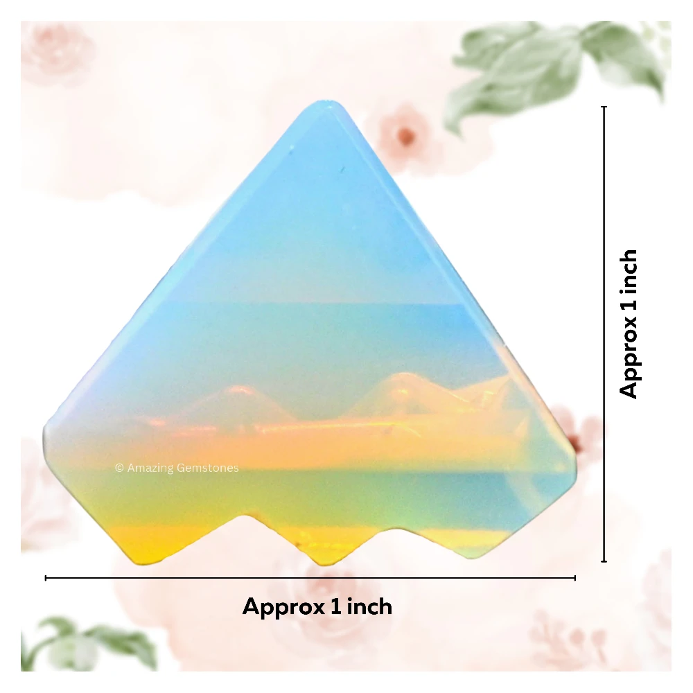 Opalite Lemurian Pyramid - Under 9 Pyramid Plate