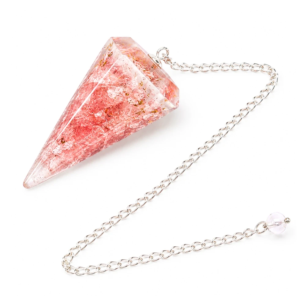 Rose Quartz Orgone Pendulum