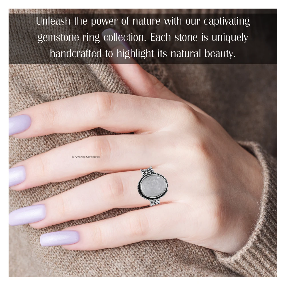 Clear Quartz Crystal Ring (Silver)