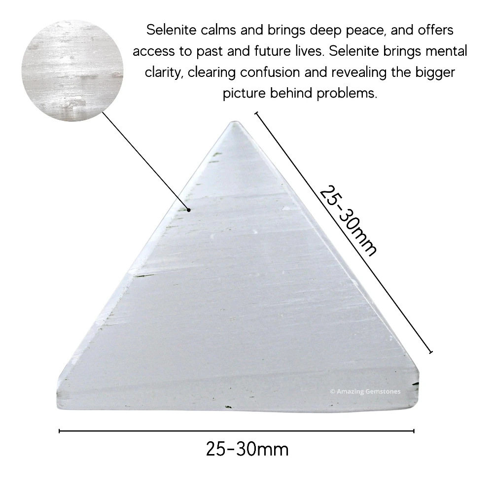 Selenite Pyramid (1 Inch)