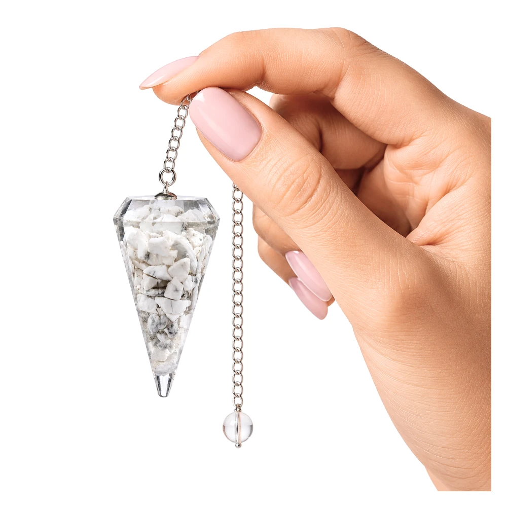 Howlite Orgone Pendulum