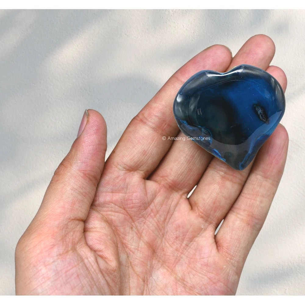 Blue Onyx Agate Heart