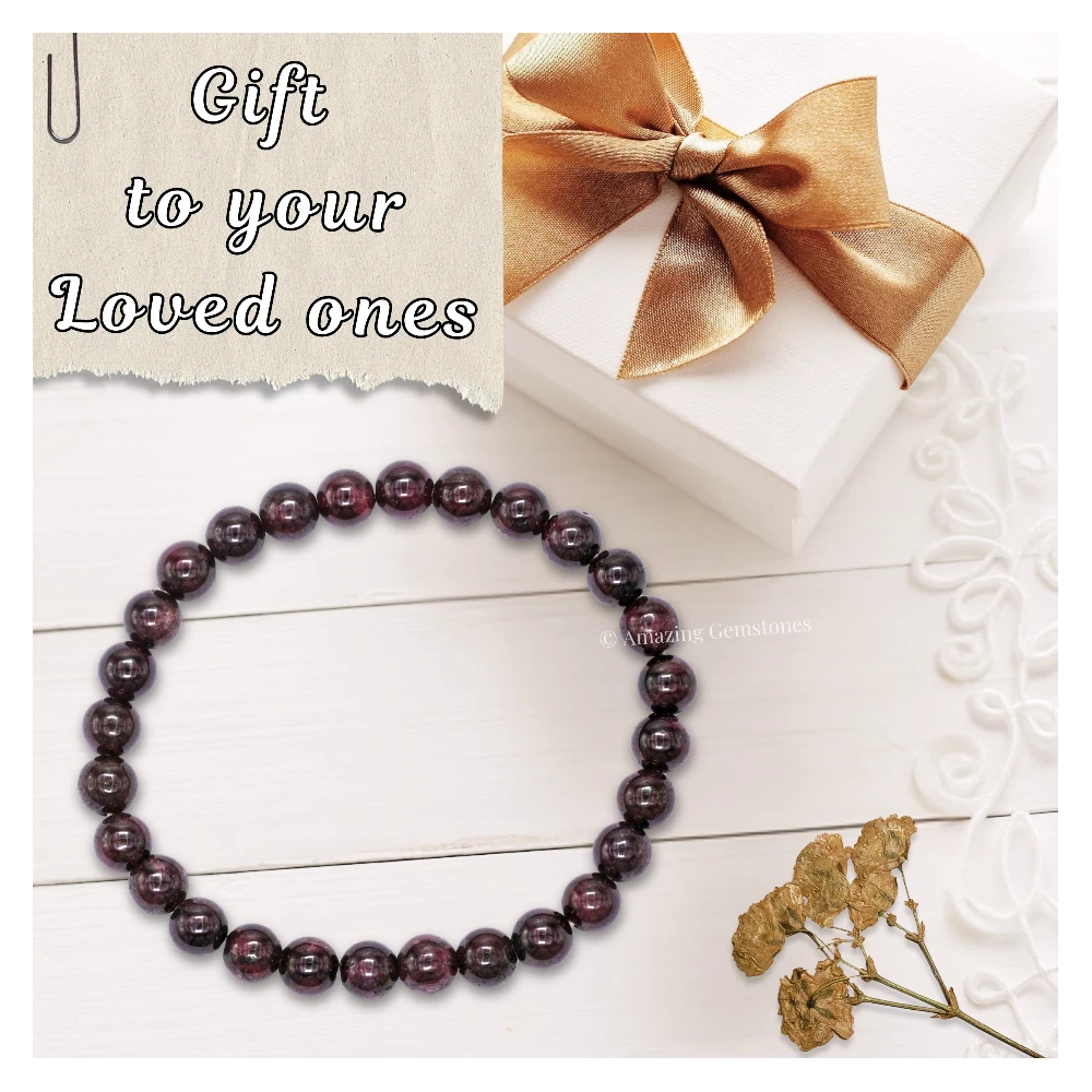 Garnet Healing Crystal Bracelets - 6mm Beads
