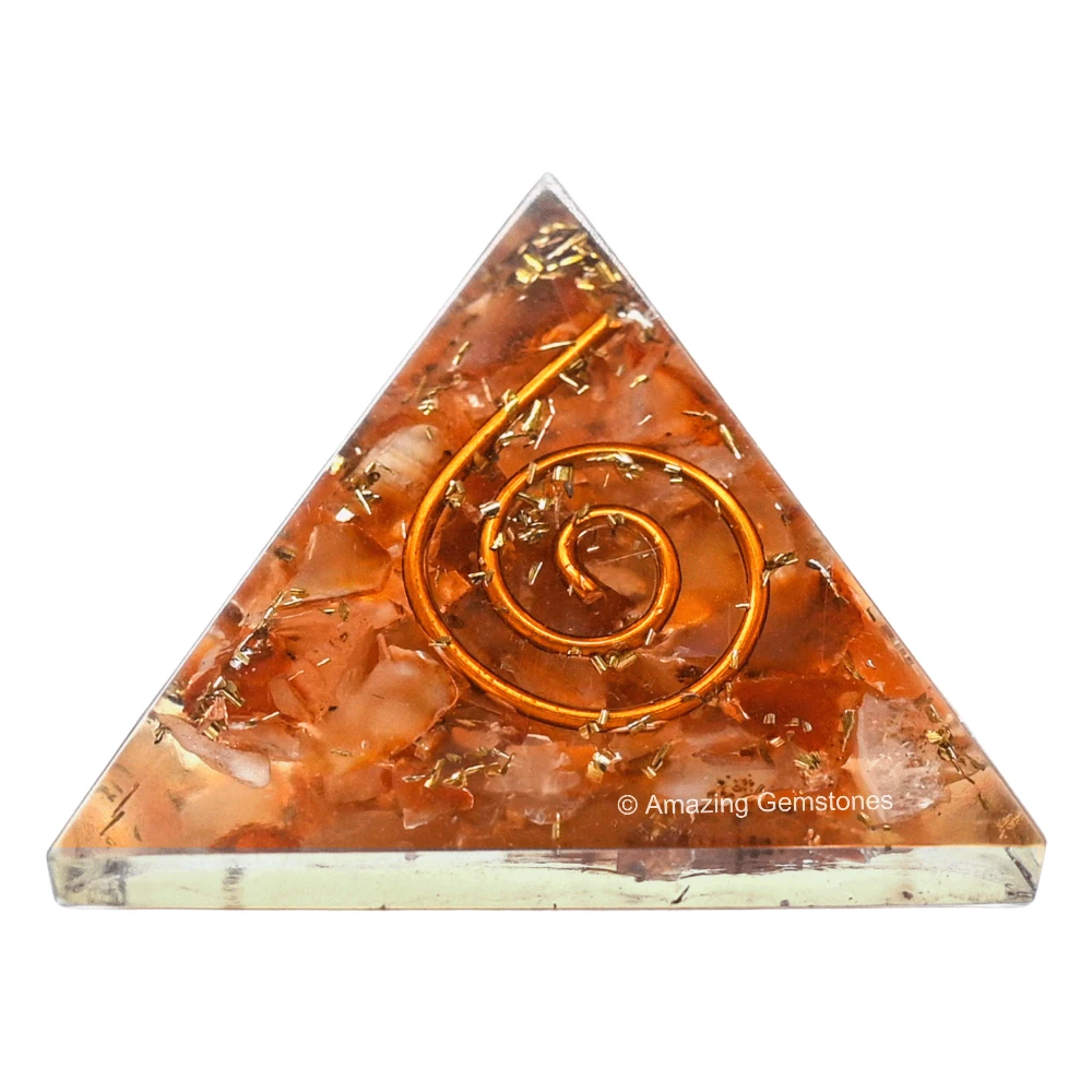 Carnelian Orgone Pyramid - Mini