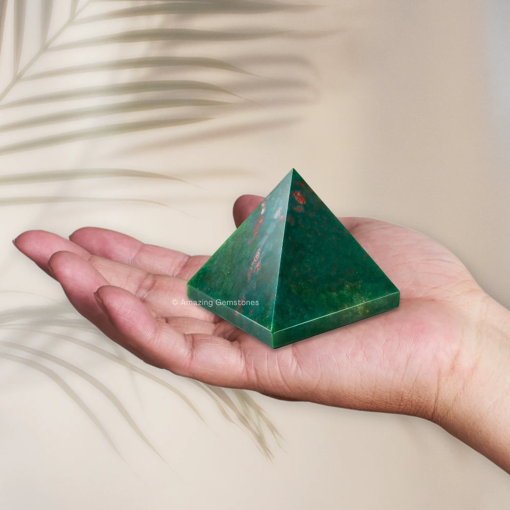 Bloodstone Pyramid (1.5 Inch)