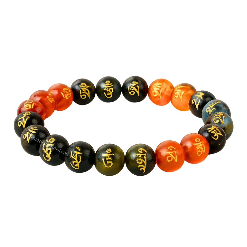 Multi Padme Hum Bracelet (Strechable)