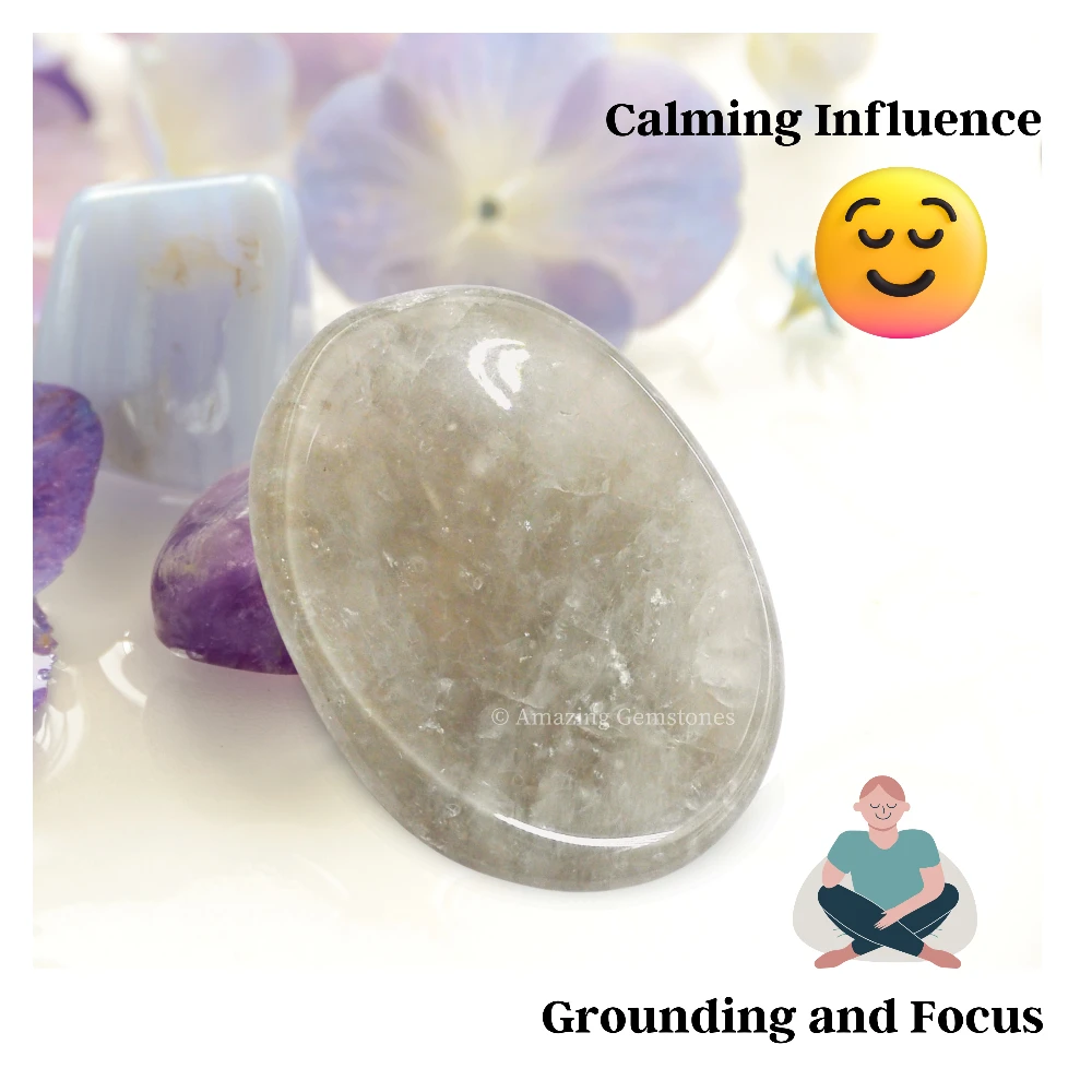 Smoky Quartz Worry Stone