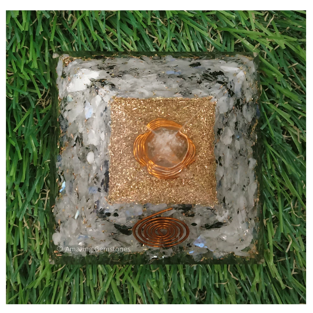 Rainbow Moonstone Orgone Pyramid
